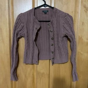 Pink Dress Cropped Sweater. 50’s Style. Size M